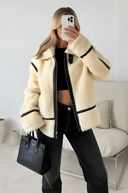 SIERRA SHEARLING JACKET - CREAM