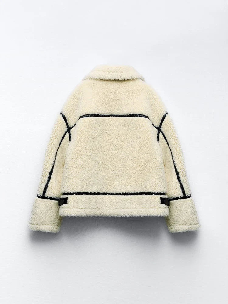 SIERRA SHEARLING JACKET - CREAM