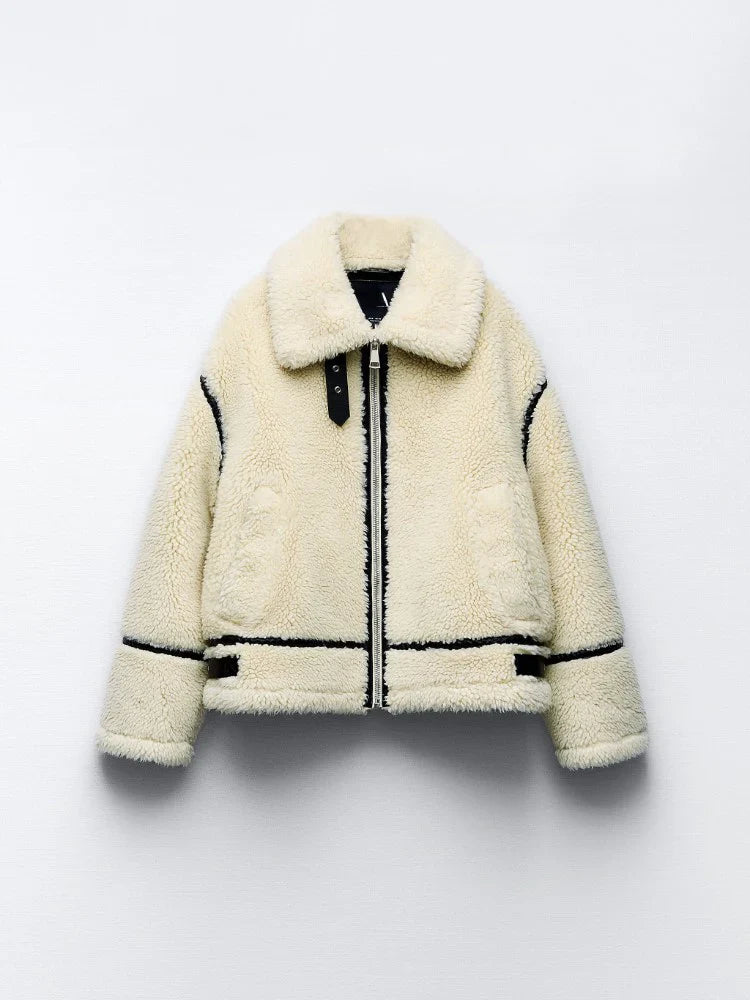 SIERRA SHEARLING JACKET - CREAM