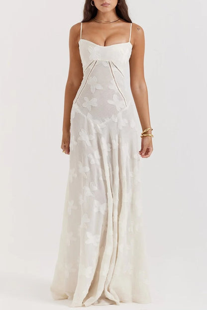 CELIA FLORAL MAXI DRESS - WHITE