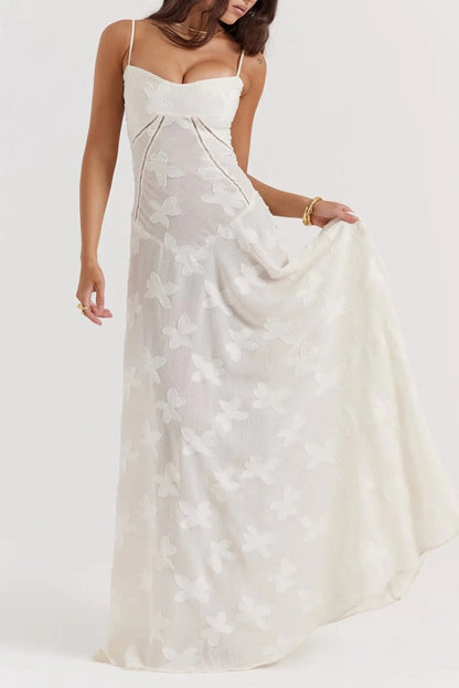 CELIA FLORAL MAXI DRESS - WHITE