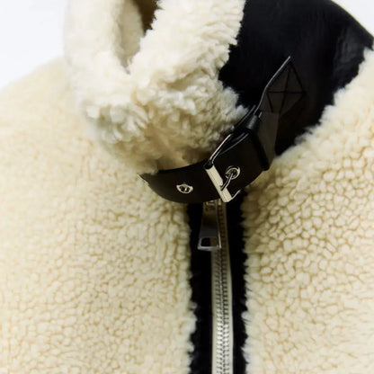 SIERRA SHEARLING JACKET - CREAM